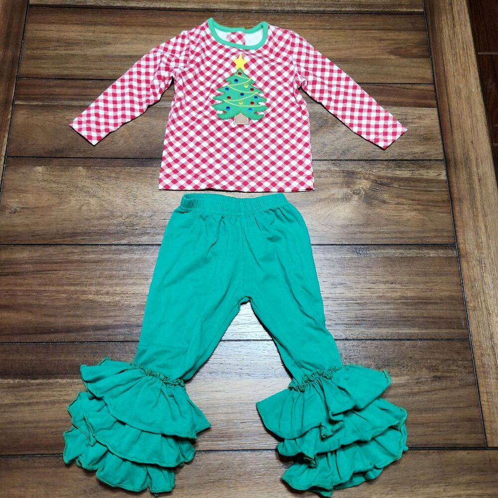 Ricraco & Ruffles Christmas Shirt W/ Pants 18 M